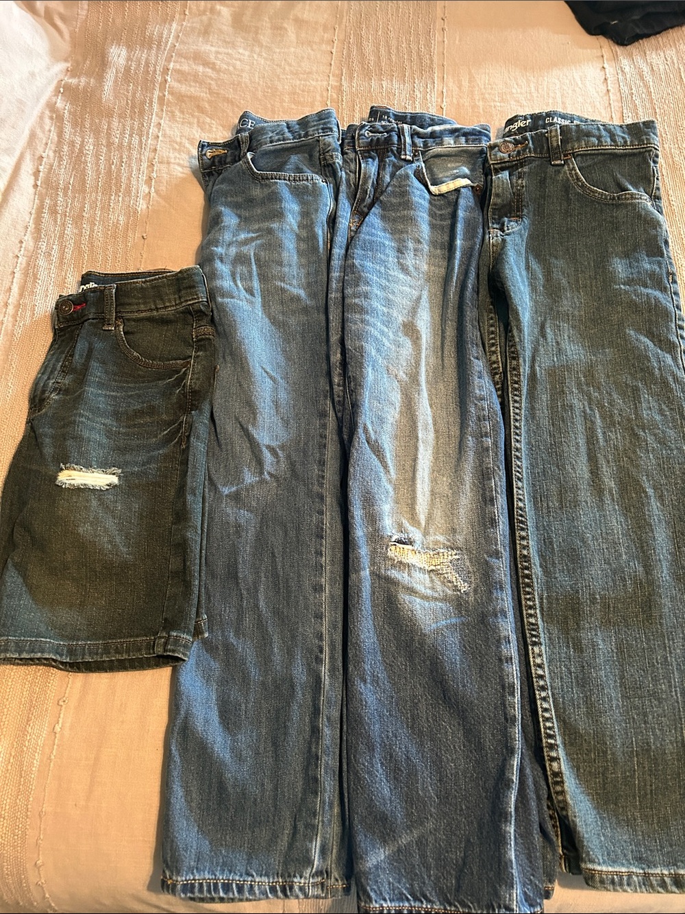 Boys jeans lot 10 straight husky shorts wrangler gap